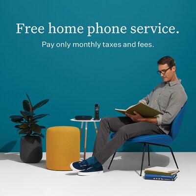 Ooma Telo IP Access Point Home Phone Service Bundle with 3 HD3 Cordless Handsets and Premier Subscription, Black (TELO3HD3)