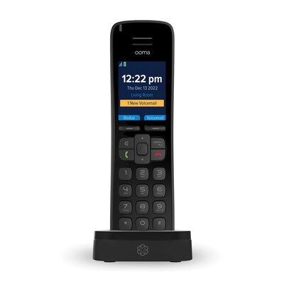 Ooma Telo VoIP Residential Phone Service and HD3 Handset, Black (TELOHD3)