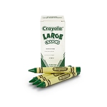 Crayola® Large Crayons, 12 Pack, Green (52-0033-044)