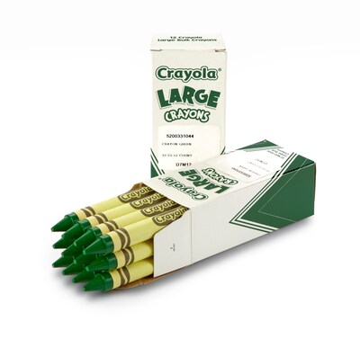 Crayola® Large Crayons, 12 Pack, Green (52-0033-044)