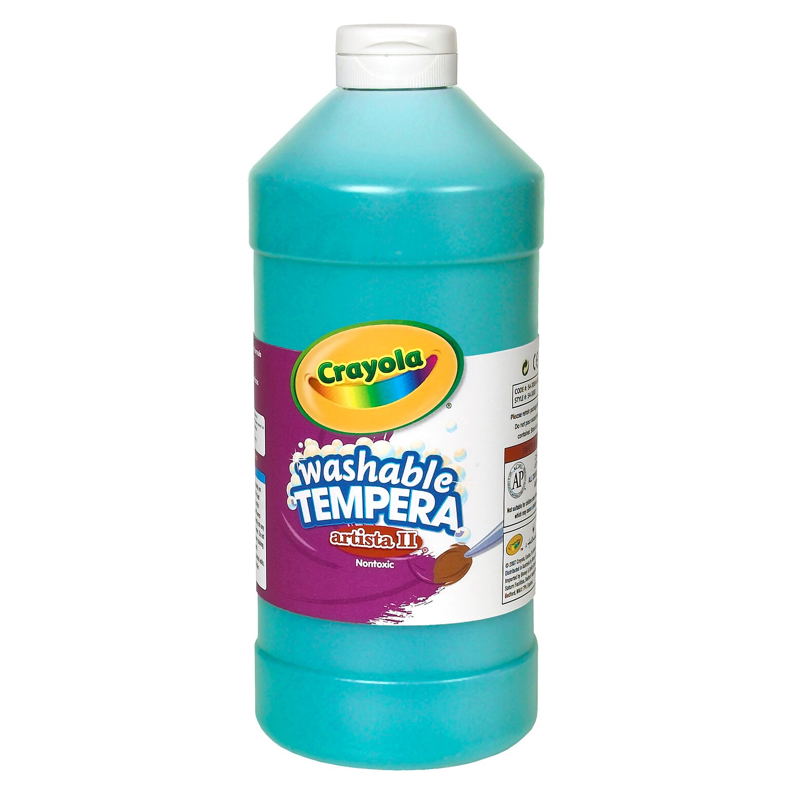 Crayola® Artista II Washable Tempera Paint 32oz Turquoise (54-3132-048)