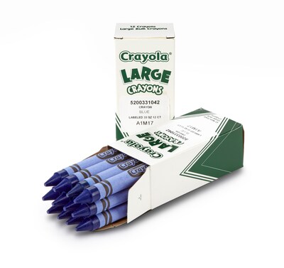 Crayola® Large Crayons, 12 Pack, Blue (52-0033-042)