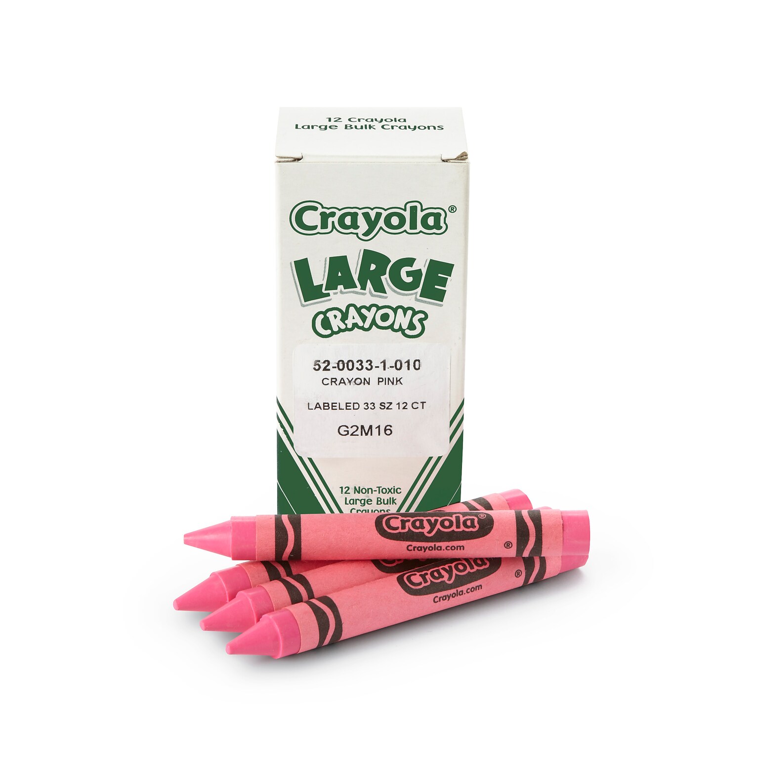 Crayola® Large Crayons, 12 Pack, Carnation Pink (52-0033-010)