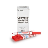 Crayola® Washable Broad Line Bulk Markers, 12 Pack, Red (58-7800-038)