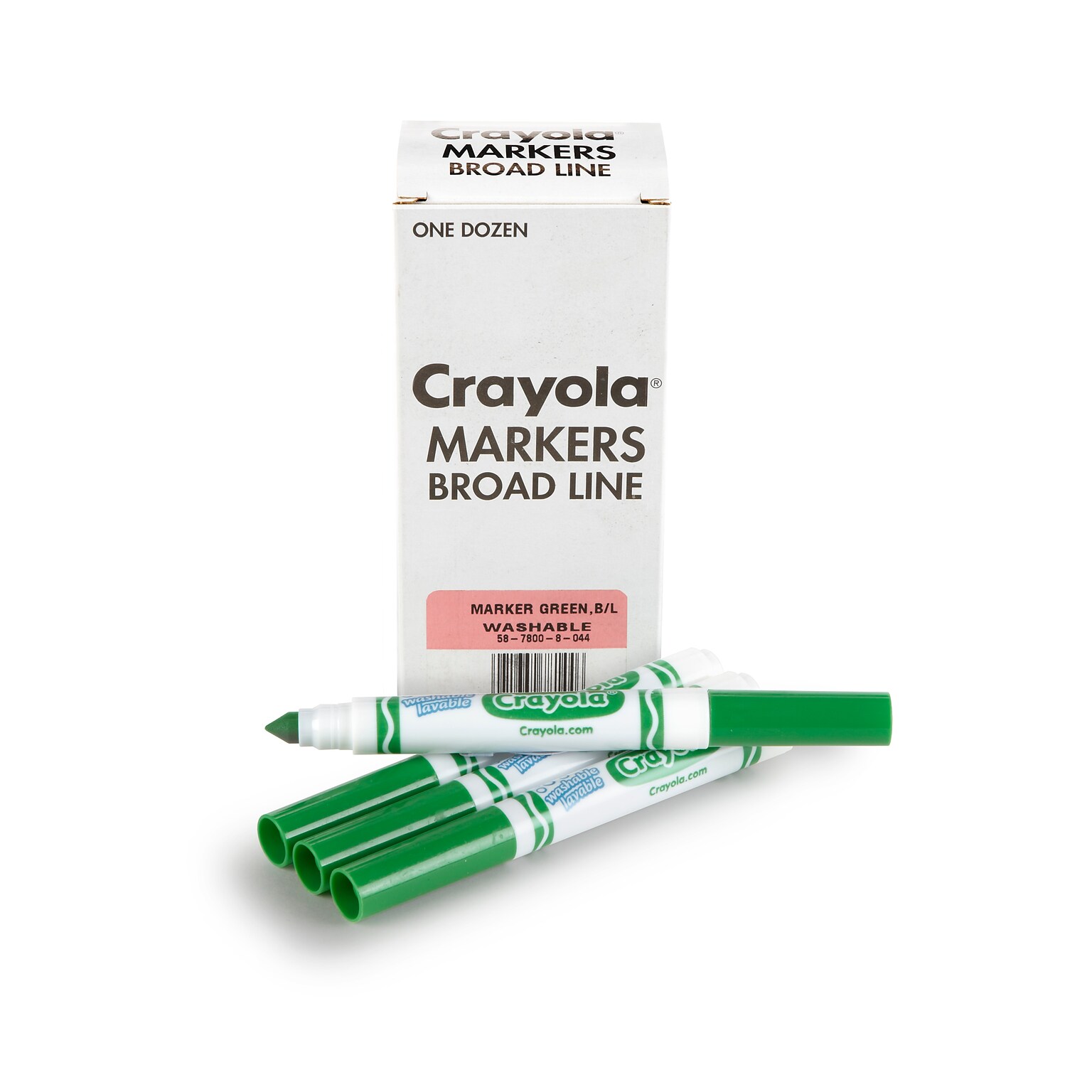 Crayola® Washable Broad Line Bulk Markers, 12 Pack, Green (58-7800-044)