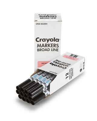 Crayola® Washable Broad Line Bulk Markers, 12 Pack, Black (58-7800-051)