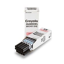 Crayola® Washable Broad Line Bulk Markers, 12 Pack, Black (58-7800-051)