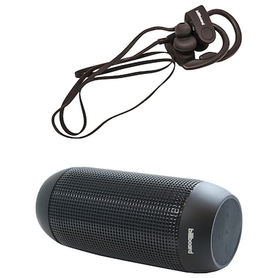 Billboard Bluetooth Speaker (black)(Bb742) and Bluetooth Headset, black (bb896)