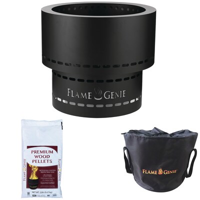 Flamegenie Inferno Wood Pellet Fire Pit, Tote,Wood Pellets