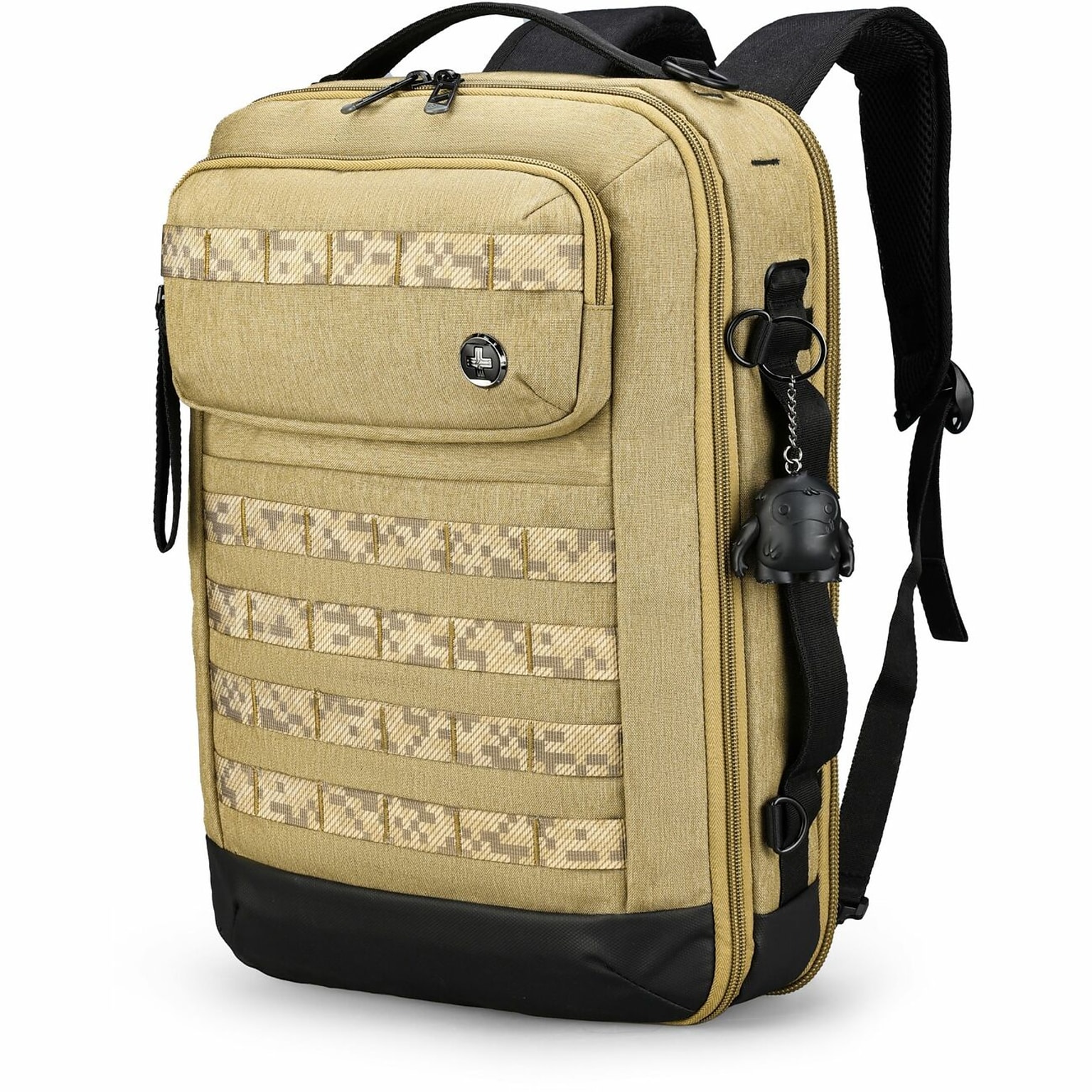 Swissdigital Design BERG Dragon Dance Cordura Hybrid Briefcase, Dark Khaki (SD1649-74)