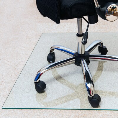 Floortex Glaciermat Carpet & Hard Floor Chair Mat, 36 x 42, Crystal Clear Glass (FC123642EG)