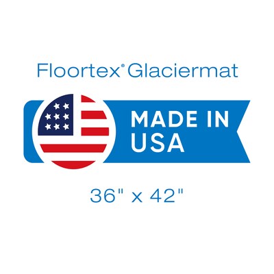 Floortex Glaciermat Carpet & Hard Floor Chair Mat, 36" x 42", Crystal Clear Glass (FC123642EG)
