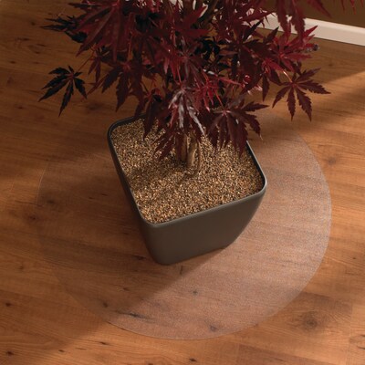 Floortex Ultimat Cleartex Floor Mat, 36" Diameter, Designed for Medium-Pile Carpet, Clear Polycarbonate (129020RR)