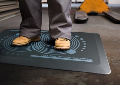 Floortex AFS-TEX 2000 Active Anti-Fatigue Mat, 24" x 16", Gray (FCA21624GY)