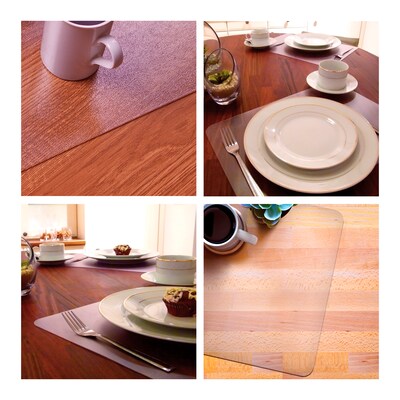 Floortex Hometex 18" x 12" Vinyl Place Mats, Fresh Mist, 4/Pack (FPHMPM3046EV4)