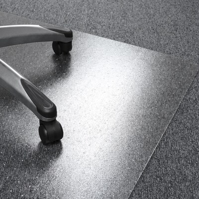 Floortex Ultimat Cleartex Carpet Chair Mat, 48" x 48", Designed for Medium-Pile Carpet, Clear Polycarbonate (FR1112123ER)
