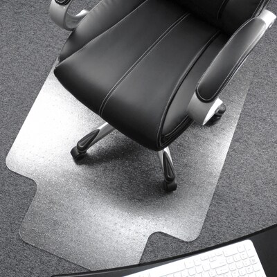 Floortex Cleartex Ultimat Carpet Chair Mat with Lip, 48 x 53, Designed for Medium-Pile Carpet, Cle