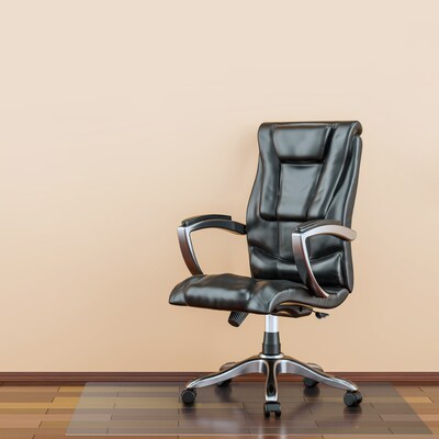 Floortex Cleartex Megamat Carpet & Hard Floor Chair Mat, 46" x 53", Clear Polycarbonate (FCM121345ER)