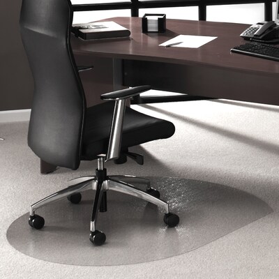 Floortex Ultimat Cleartex Carpet Chair Mat, 39 x 49", Designed for Medium-Pile Carpets, Clear Polycarbonate (119923SR)