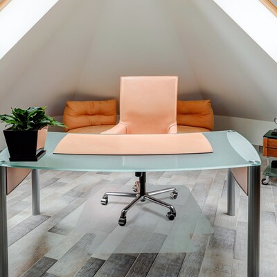Floortex Ultimat Cleartex Hard Floor Chair Mat with Lip, 48" x 60", Clear Polycarbonate (1215219LR)
