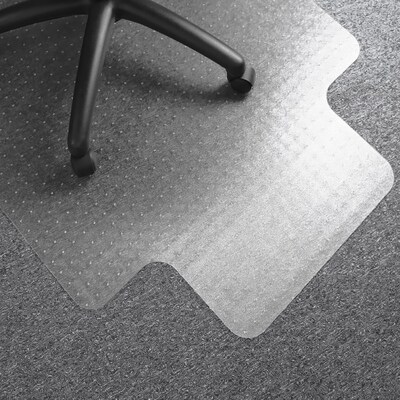 Floortex Computex Advantagemat Carpet Chair Mat with Lip, 45 x 53, Medium-Pile, Clear (31341526LV