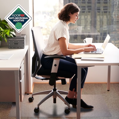 Floortex Cleartex Advantagemat 36" x 48" Rectangular Chair Mat for Carpets up to 3/8", Vinyl (AB119026EV)
