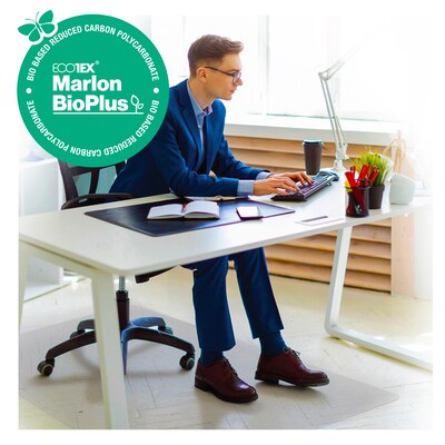 Floortex Ecotex BioPlus Hard Floor Chair Mat, 29" x 47", Clear Bio Based Polycarbonate (NCCMFLBS0001)