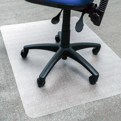 Floortex Ecotex Carpet Chair Mat, 29" x 47", Designed for Low-Pile Carpet, Clear Marvec BioPVC (NCCMFLFG0001)