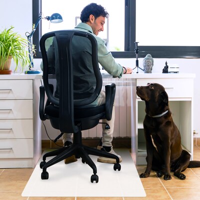 Floortex Revolutionmat Hard Floor Chair Mat, 45" x 53", Translucent Polypropylene (NCMFLLAC0003)