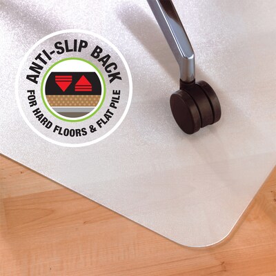 Floortex Revolutionmat Hard Floor Chair Mat, 45" x 53", Translucent Polypropylene (NCMFLLAC0003)