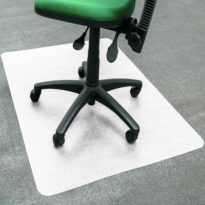 Floortex Revolutionmat Carpet Chair Mat, 45 x 53, Designed for Low-Pile Carpet, Translucent Polypr