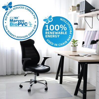 Floortex Ecotex Hard Floor Chair Mat, 46" x 60", Clear Marvec BioPVC (NRCMFLFS0004)