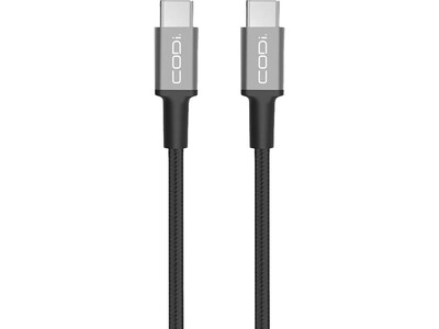 CODi Charge & Sync 3 USB C to USB C Cable, Male to Male , Black (A01101)