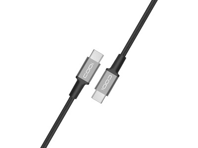 CODi Charge & Sync 3' USB C to USB C Cable, Male to Male , Black (A01101)