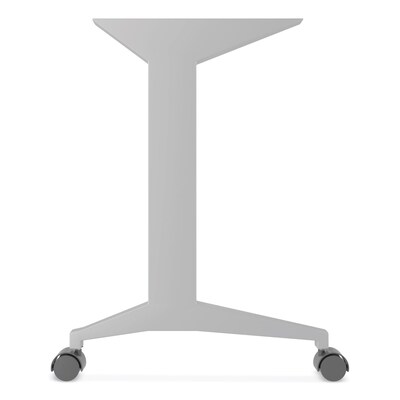 Alera Modern Teacher Series 60"W Pedestal Desk, White/Silver (MSD6024WH)