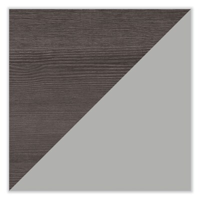 Alera Modern Teacher Series 60"W Pedestal Desk, Charcoal Woodgrain/Gray (MSD6024CH)