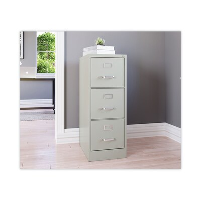 Alera Commercial 3-Drawer Vertical File Cabinet, Letter Size, Lockable, 40.19"H x 15"W x 22"D, Light Gray (HVF1541LG)