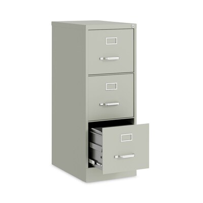 Alera Commercial 3-Drawer Vertical File Cabinet, Letter Size, Lockable, 40.19"H x 15"W x 22"D, Light Gray (HVF1541LG)