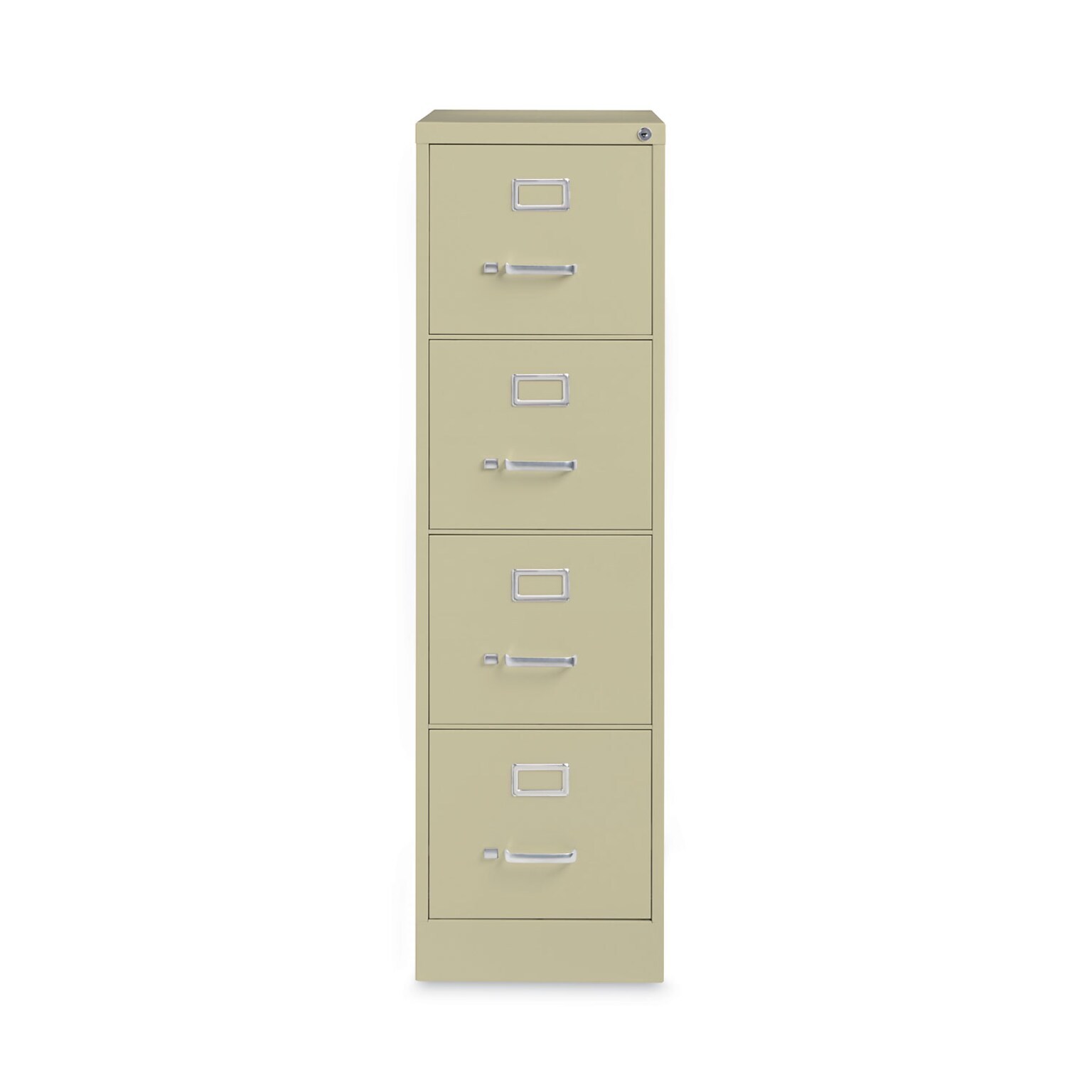 Alera Commercial 4-Drawer Vertical File Cabinet, Letter Size, Lockable, 52H x 15W x 26.5D, Putty (HVF152652PY)