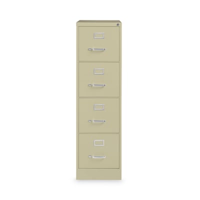 Alera Commercial 4-Drawer Vertical File Cabinet, Letter Size, Lockable, 52H x 15W x 22D, Putty (H