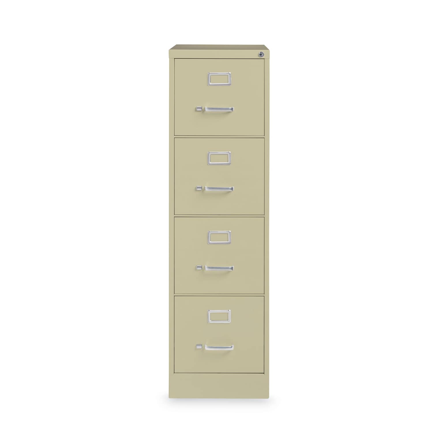 Alera Commercial 4-Drawer Vertical File Cabinet, Letter Size, Lockable, 52H x 15W x 22D, Putty (HVF152252PY)