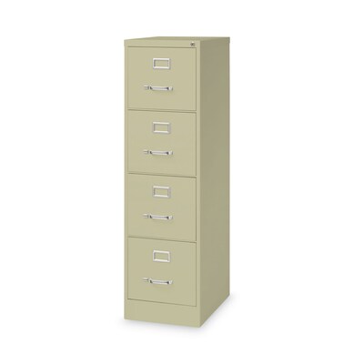 Alera Commercial 4-Drawer Vertical File Cabinet, Letter Size, Lockable, 52H x 15W x 22D, Putty (H