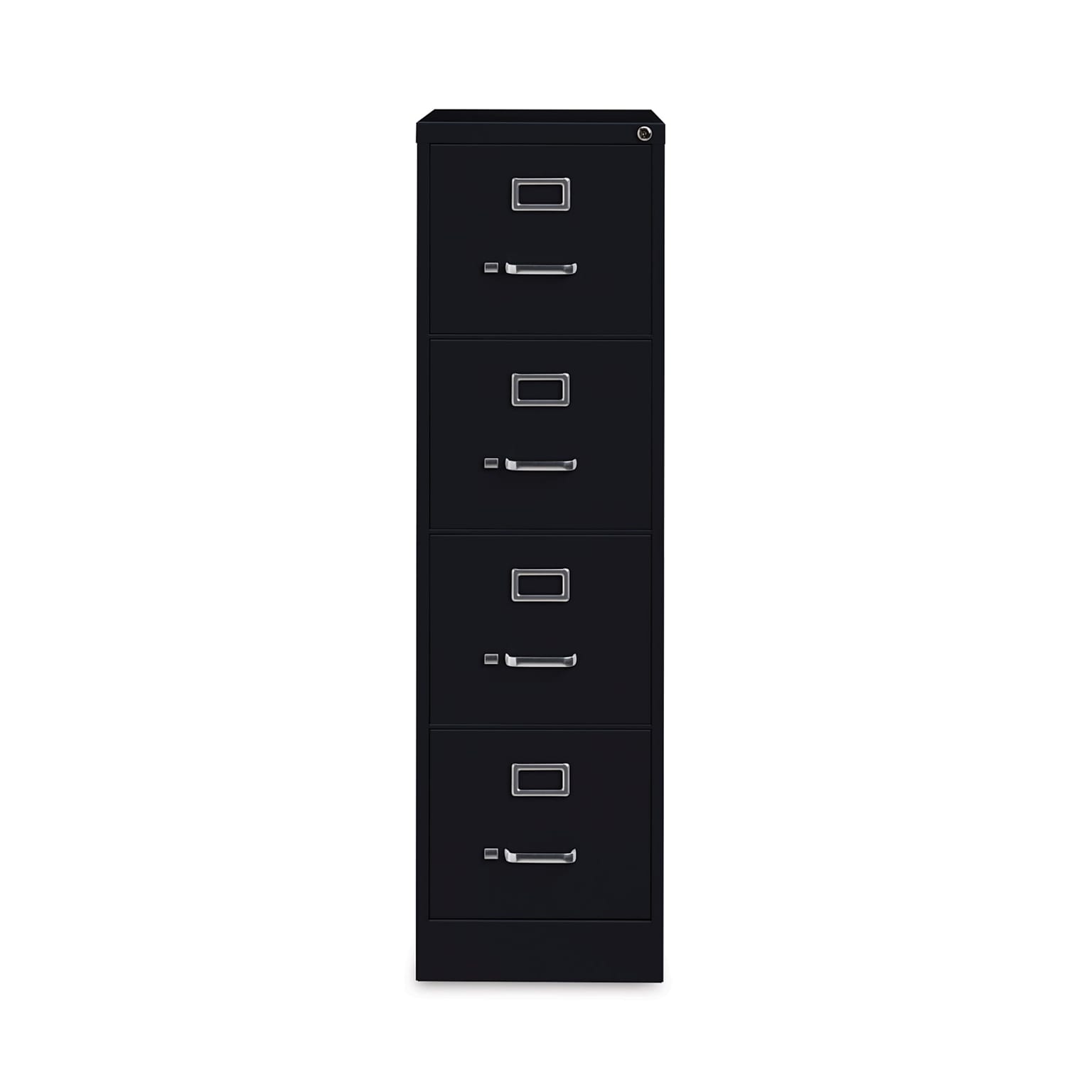 Alera Commercial 4-Drawer Vertical File Cabinet, Letter Size, Lockable, 52H x 15W x 26.5D, Black (HVF152652BL)