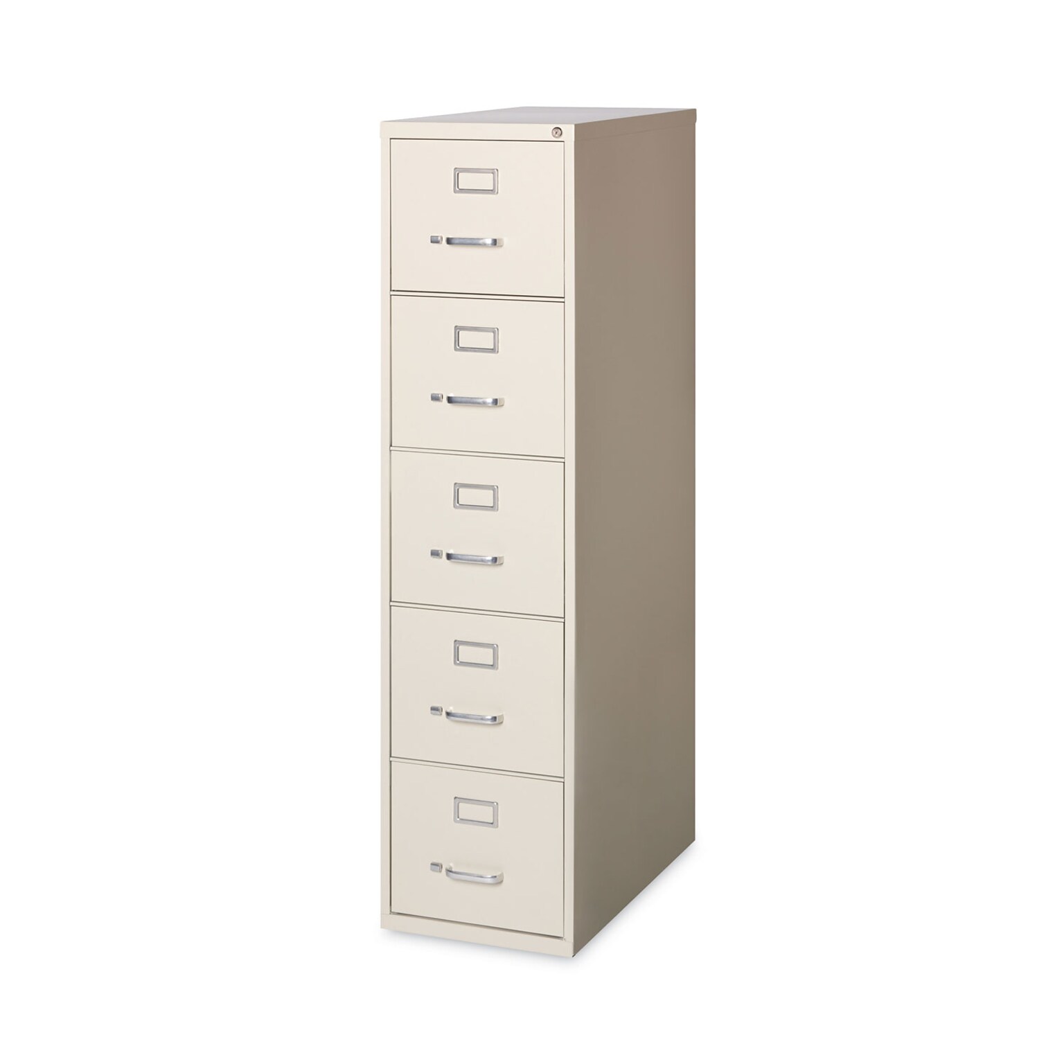Alera Commercial 5-Drawer Vertical File Cabinet, Letter Size, Lockable, 61.37H x 15W x 26.5D, Putty (HVF1562PY)