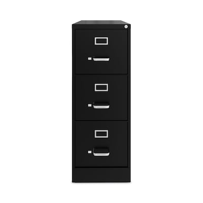 Alera Commercial 3-Drawer Vertical File Cabinet, Letter Size, Lockable, 40.19H x 15W x 22D, Black