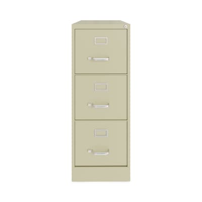 Alera Commercial 3-Drawer Vertical File Cabinet, Letter Size, Lockable, 40.19H x 15W x 22D, Putty