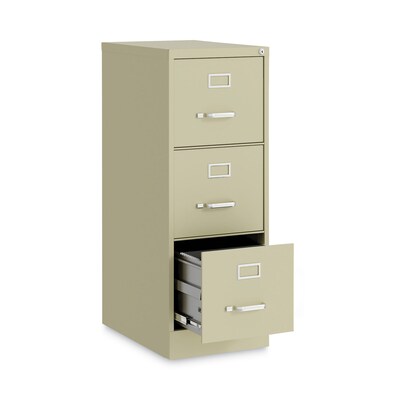 Alera Commercial 3-Drawer Vertical File Cabinet, Letter Size, Lockable, 40.19H x 15W x 22D, Putty