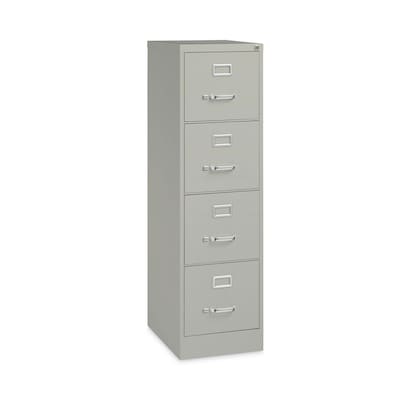 Alera Commercial 4-Drawer Vertical File Cabinet, Letter Size, Lockable, 52H x 15W x 22D, Light Gr
