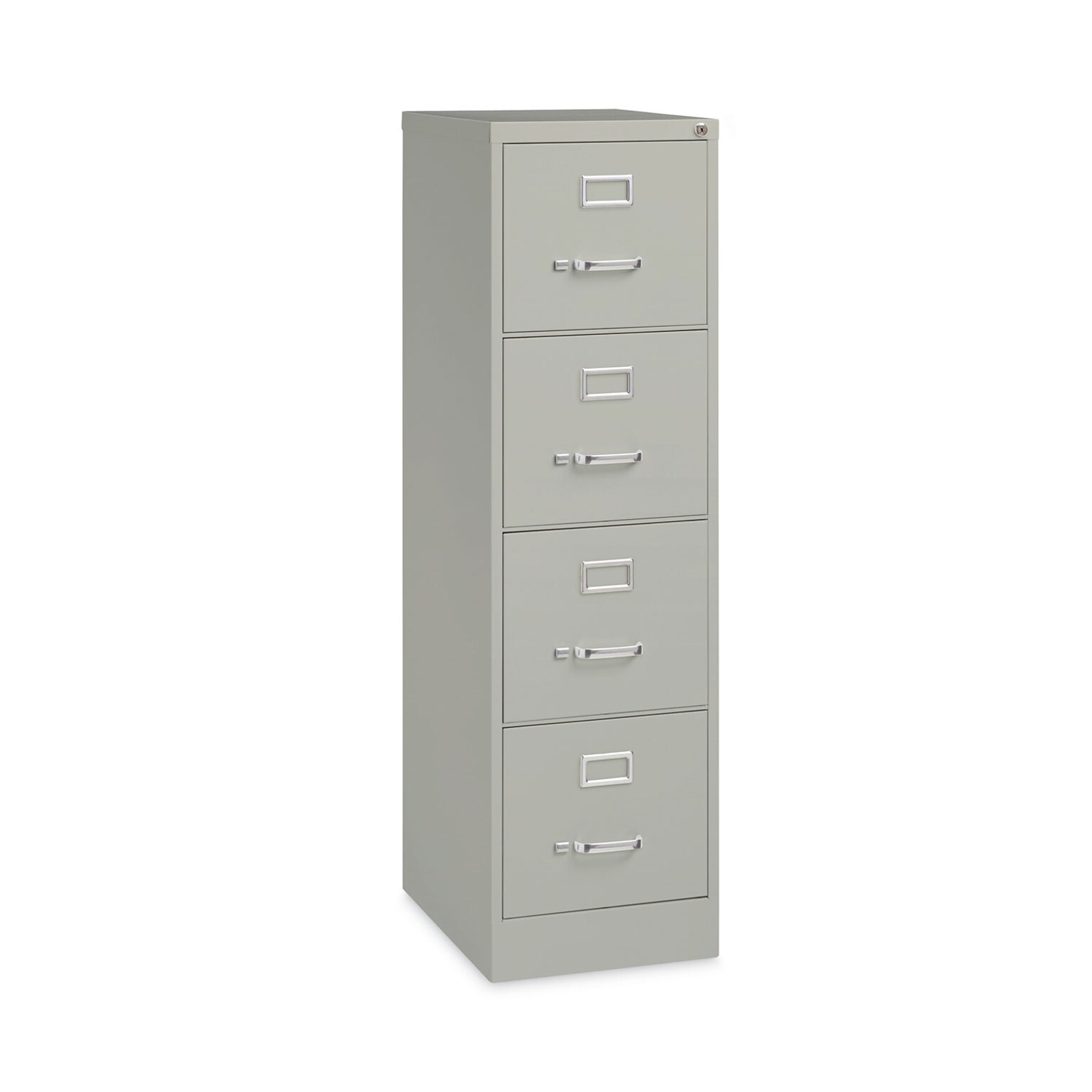 Alera Commercial 4-Drawer Vertical File Cabinet, Letter Size, Lockable, 52H x 15W x 22D, Light Gray (HVF152252LG)