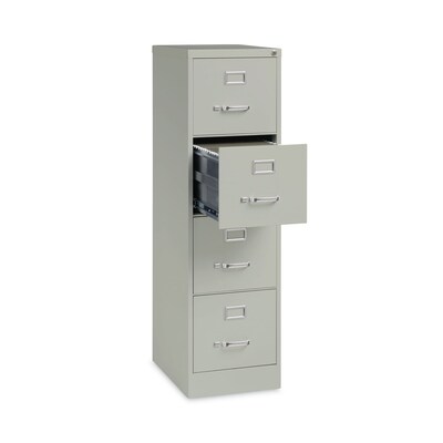 Alera Commercial 4-Drawer Vertical File Cabinet, Letter Size, Lockable, 52"H x 15"W x 22"D, Light Gray (HVF152252LG)